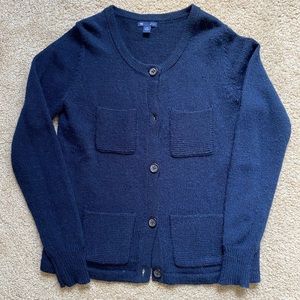 GAP Button Up Alpaca Cardigan Sweater, Navy, Large